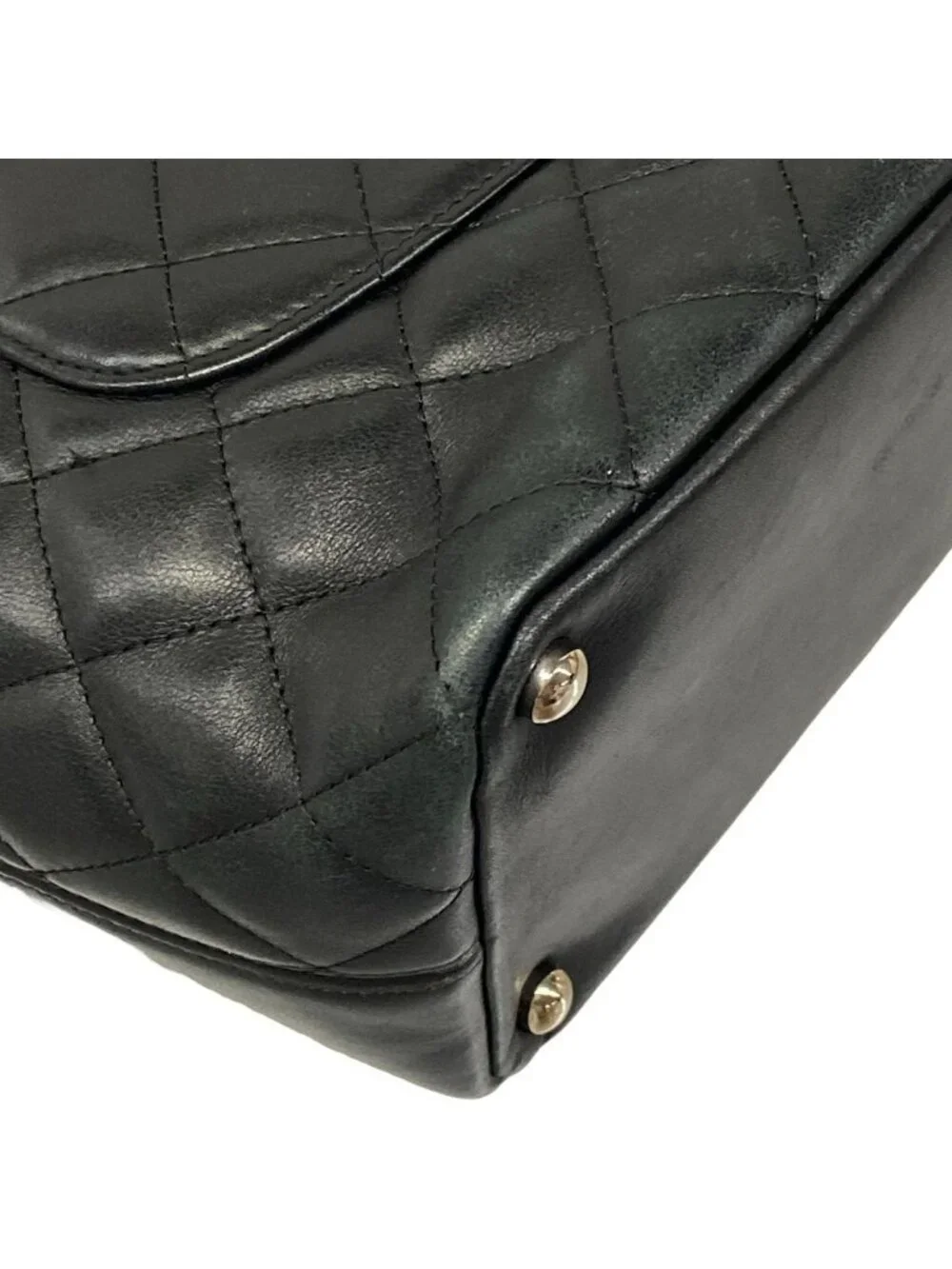 Chanel Tote Bag Cambon Line Black White Lambskin